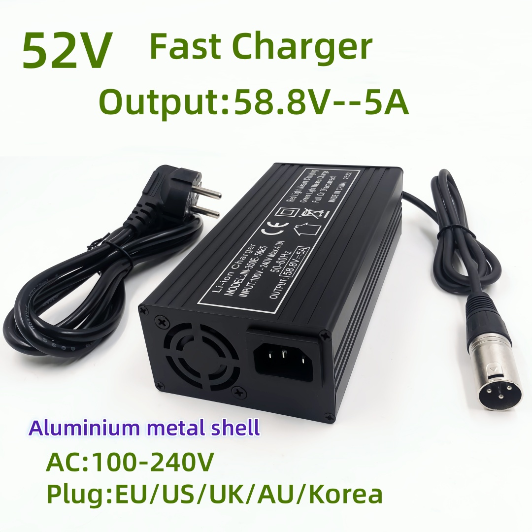 84V 20A Smart Charger - 52V Schnellladegerät 58,8V/5A für 52V Lithium-Batterie-Ladegerät